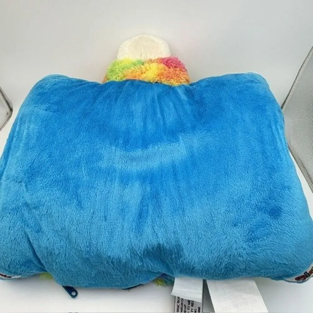 Pillow Pets Glow Pet Light Up Rainbow Tie Dye Bear 2013 Nite Lite Tested Working